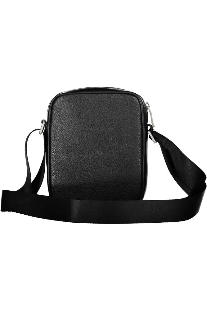 Elegant Black Shoulder Bag with Contrast Details