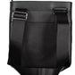 Sleek Black Shoulder Bag with Contrasting Details