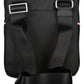 Eco-Chic Black Shoulder Bag with Contrasting Details