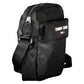 Sleek Black Shoulder Bag with Logo Detailing