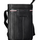 Sleek Black Shoulder Bag with Contrasting Details