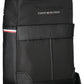 Eco-Chic Black Shoulder Bag with Contrasting Details