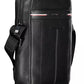 Sleek Black Polyethylene Shoulder Bag
