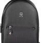 Elegant Black Backpack with Sleek Logo Detail