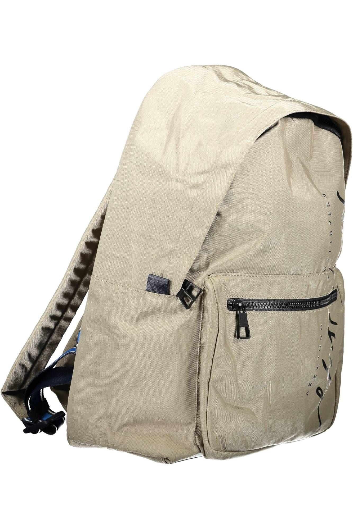 Eco-Conscious Beige Backpack with Laptop Compartment