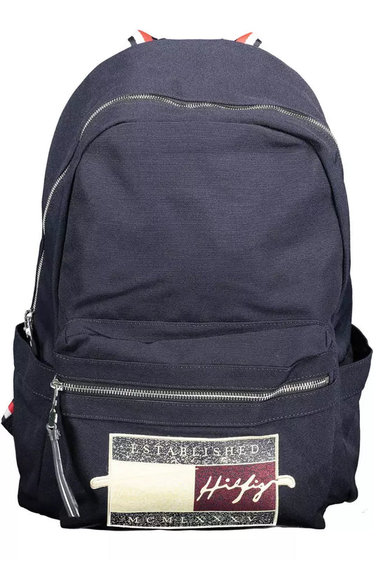 Elegant Blue Contrast Detail Backpack