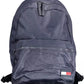 Sleek Urban Blue Backpack with Logo Detail
