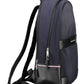 Elegant Blue Urban Backpack With Logo Detail