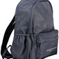Sustainable Chic Blue Backpack with Logo Print