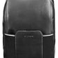 Sleek Urban Black Backpack with Contrast Details