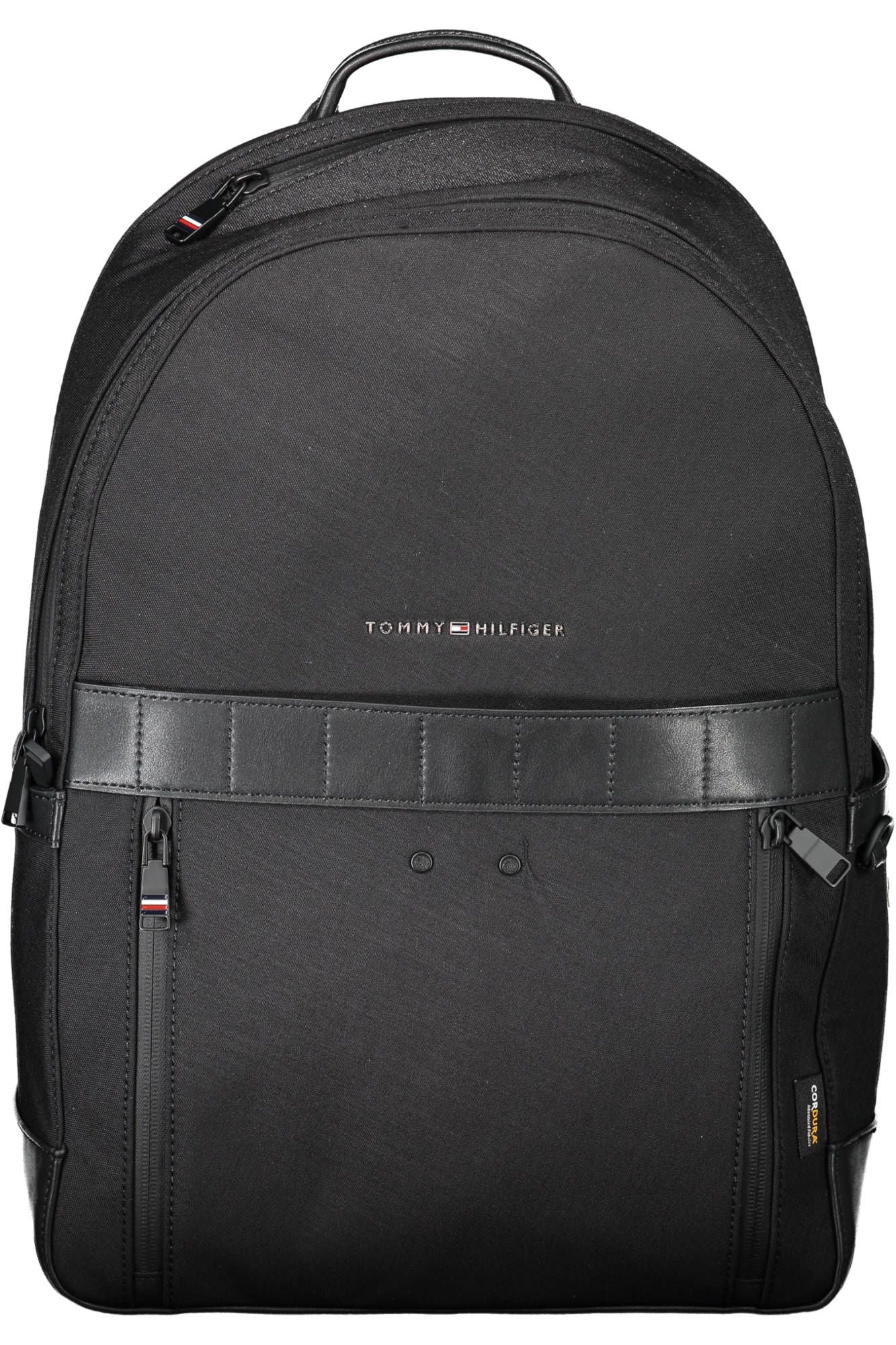 Sleek Black Nylon Everyday Backpack