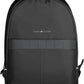 Elegant Black Urban Backpack with Contrasting Details