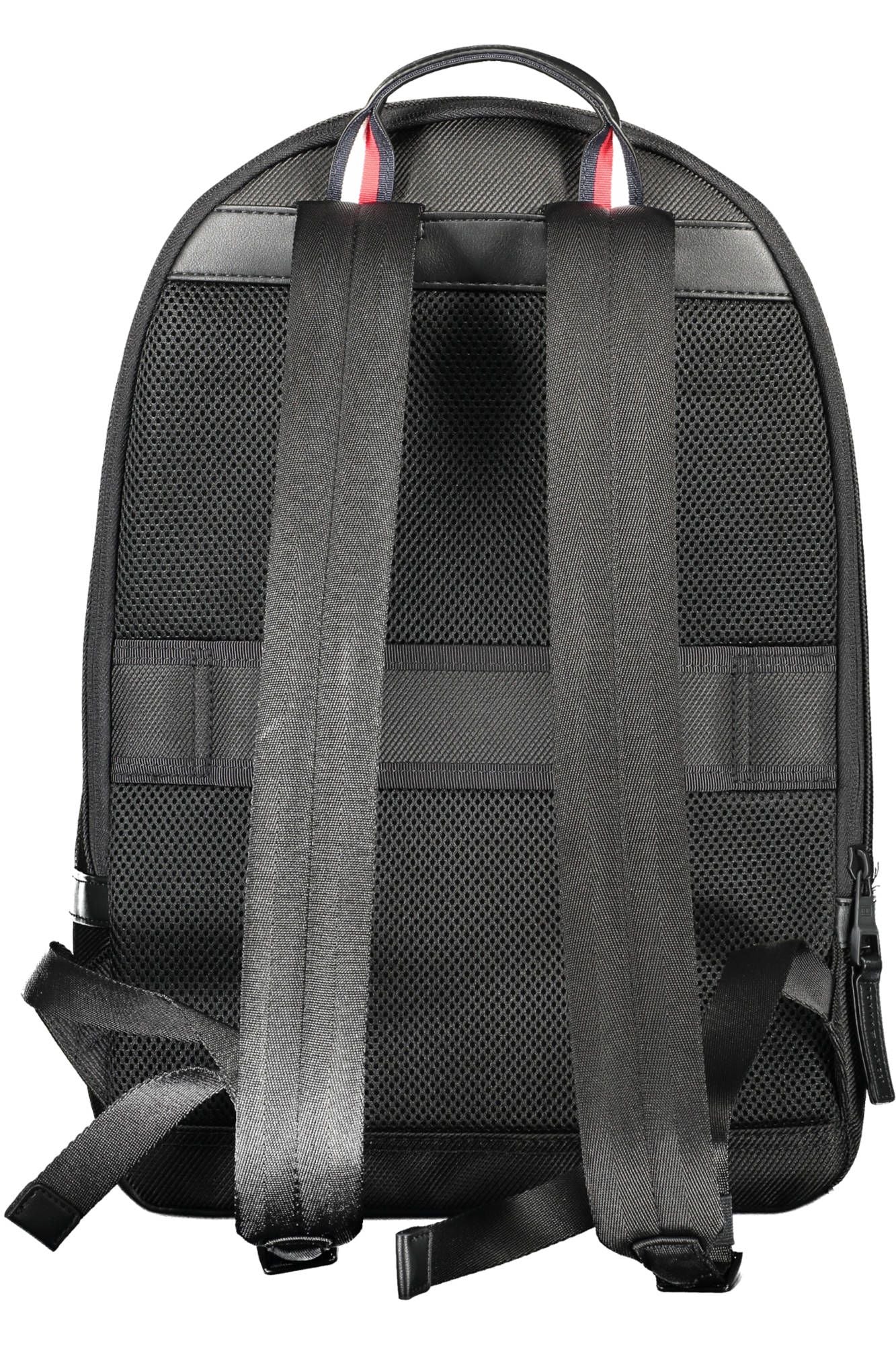 Sleek Black Recycled Polyester Backpack