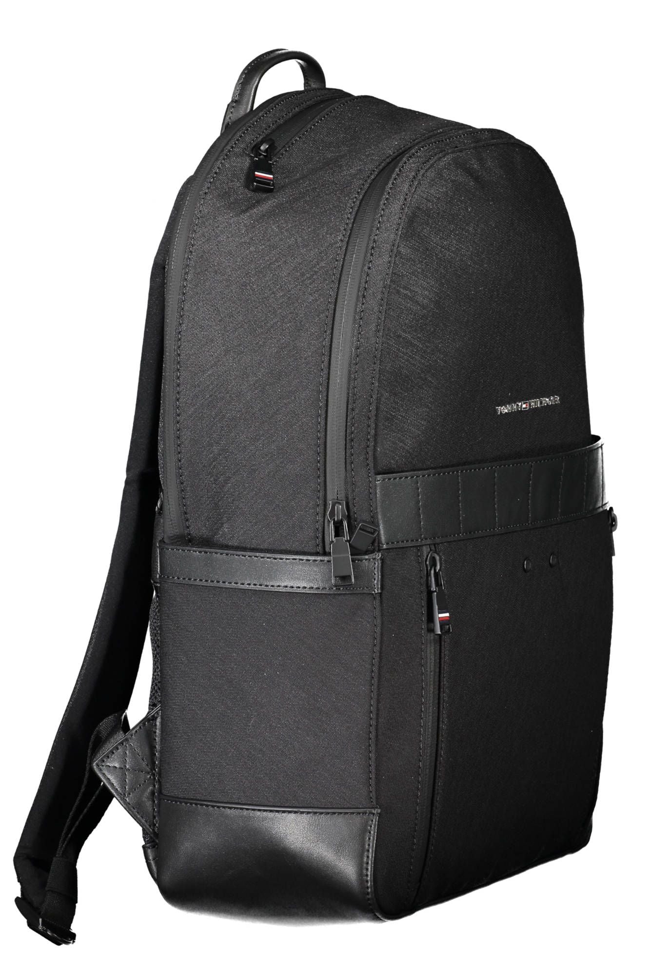 Sleek Black Nylon Everyday Backpack