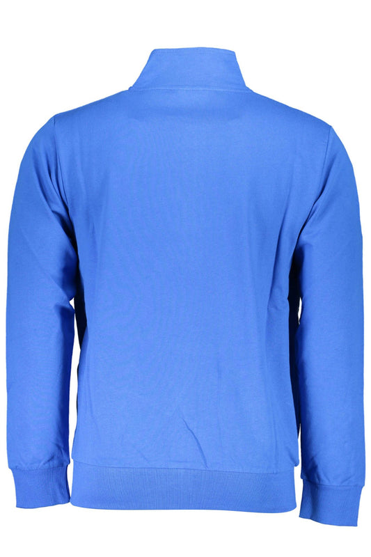 Elevated Casual Blue Zip Sweatshirt