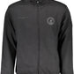 Classic Black Zippered Sweatshirt with Embroidery