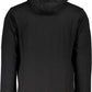 Elegant Black Cotton Hooded Sweatshirt