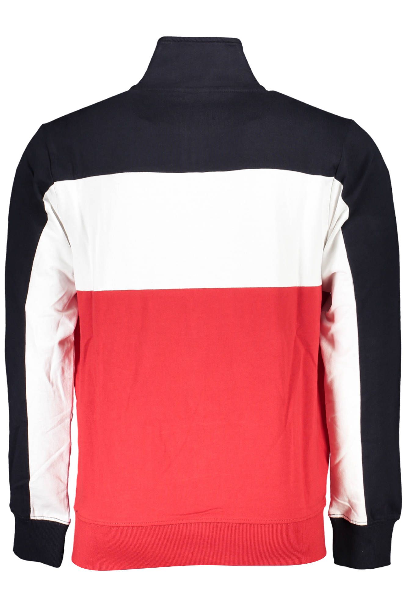 Elegant Red High Collar Sweatshirt