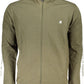 Elegant Green High Collar Polo Sweatshirt