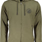 Green Cotton Hooded Sweatshirt with Zip Pockets