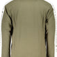 Elegant Green High Collar Polo Sweatshirt
