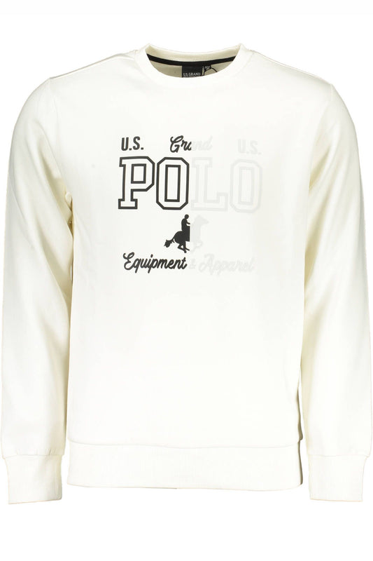 Grand Polo White Sweatshirt - Classic Elegance