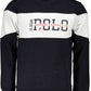 Elegant Crew Neck Cotton Sweater with Contrasting Details