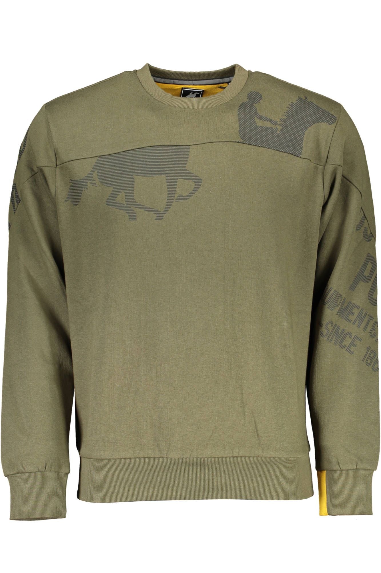 Elegant Green Cotton Sweatshirt with Logo Detail