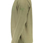 Chic Green Round Neck Cotton Sweatshirt