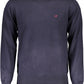 Equestrian Chic Blue Long-Sleeved Crew-Neck Sweater