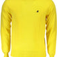 Elegant Yellow Polo Sweater with Embroidery