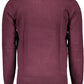 Elegant Long-Sleeved Red Polo Sweater
