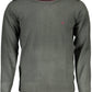 Green Contrast Detail Embroidered Sweater