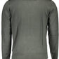 Green Contrast Detail Embroidered Sweater