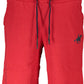 Sporty Elastic-Waist Shorts - Vibrant Red