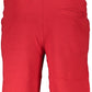 Sporty Elastic-Waist Shorts - Vibrant Red