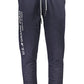 Chic Blue Elastic Waistband Sports Pants