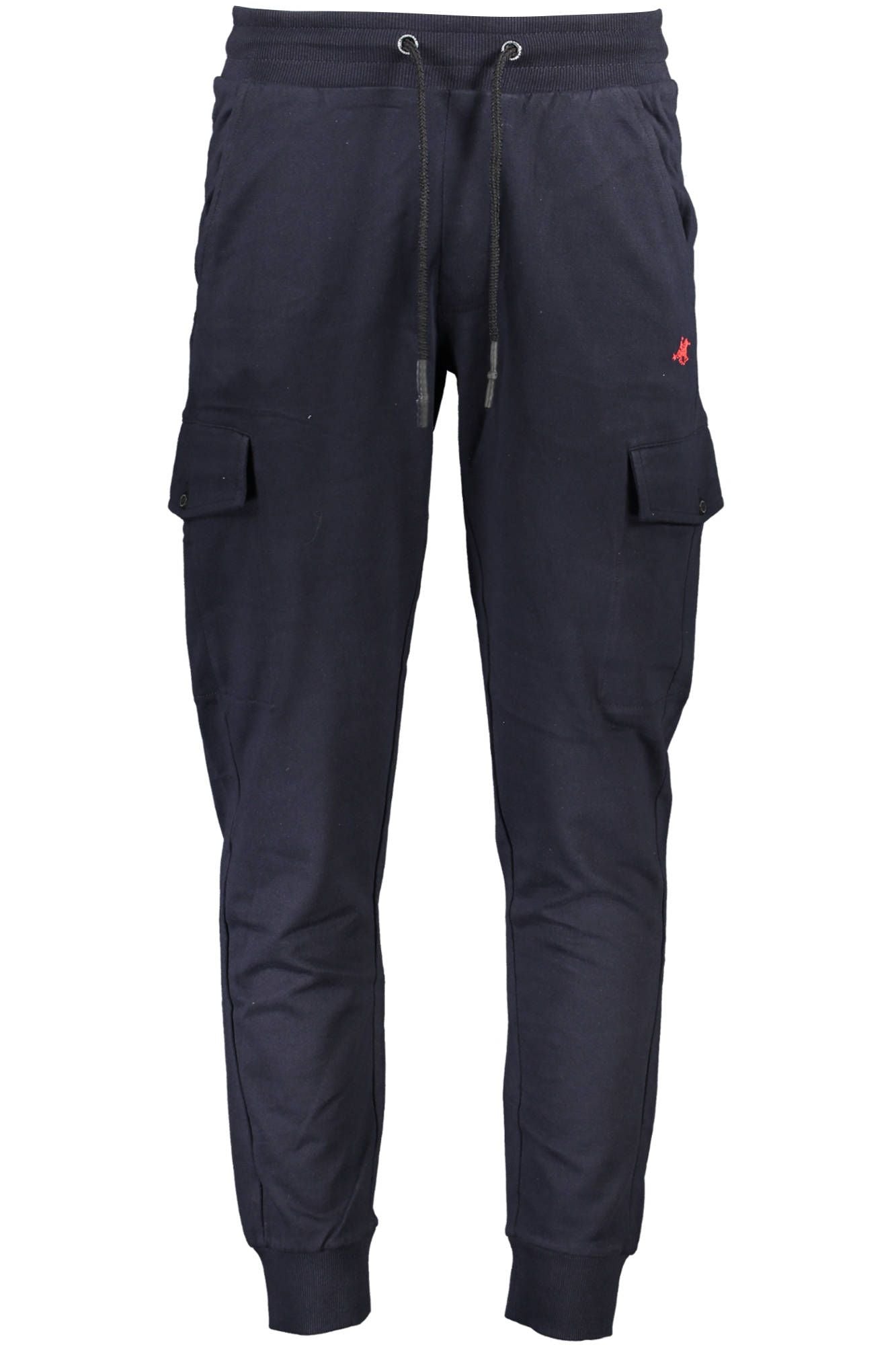 Sporty Elegance Blue Joggers with Cuff Ankles