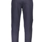 Chic Blue Athletic Pants with Embroidered Detail