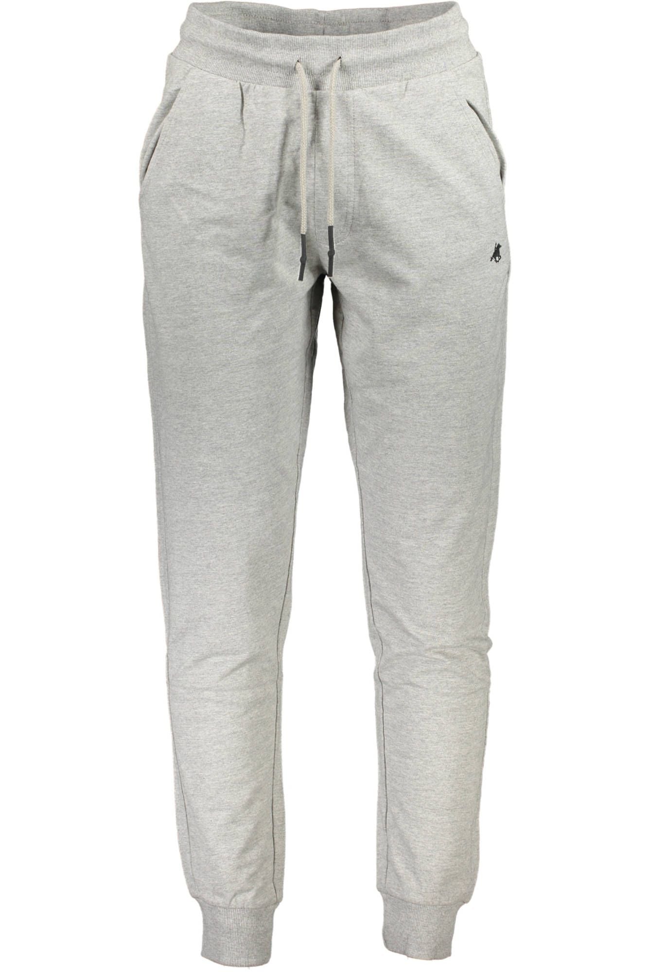 Elegant Gray Sports Pants with Refined Detailing