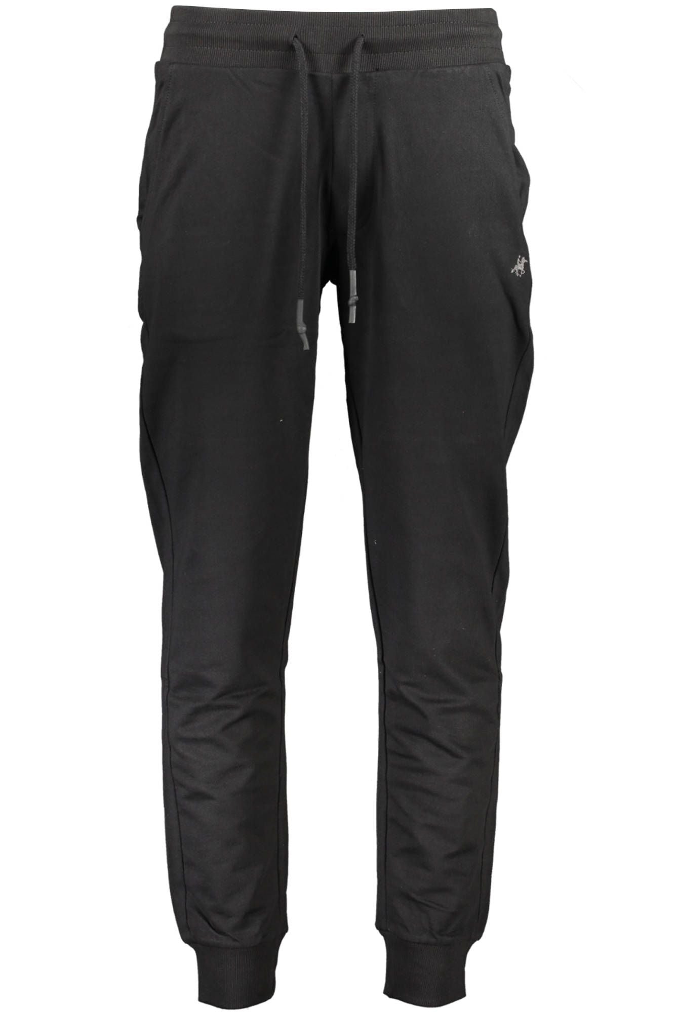 Elegant Black Sports Pants with Ankle Cuff