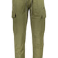 Elegant Sporty Green Cotton Trousers