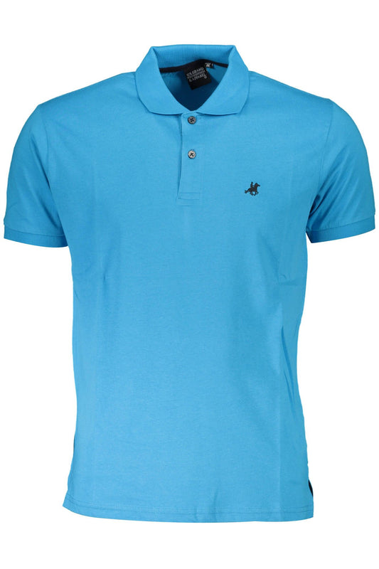 Sleek Light Blue Short-Sleeved Polo