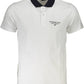 Elegant White Cotton Polo Shirt with Contrasting Details