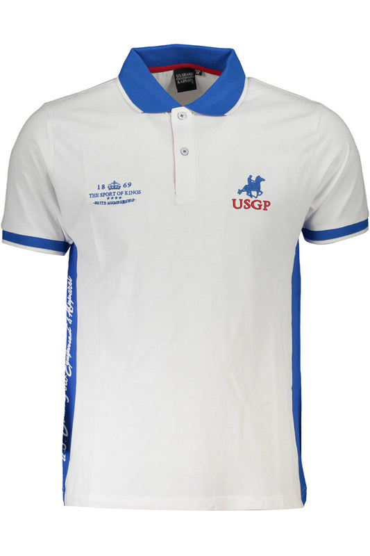 Elegant Contrasting Polo with Embroidery