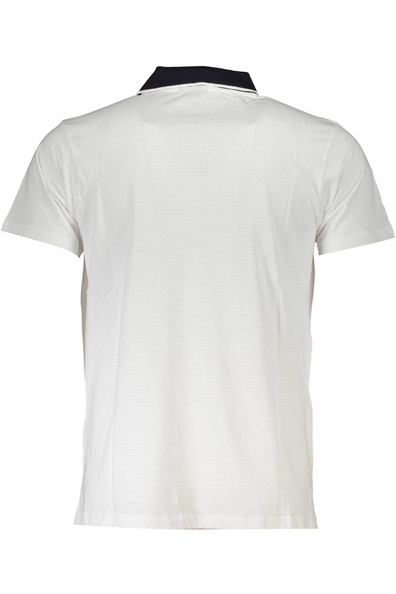 Elegant White Cotton Polo Shirt with Contrasting Details