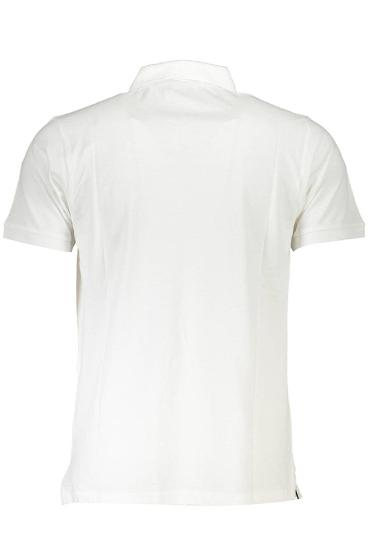 Elegant White Embroidered Polo Shirt