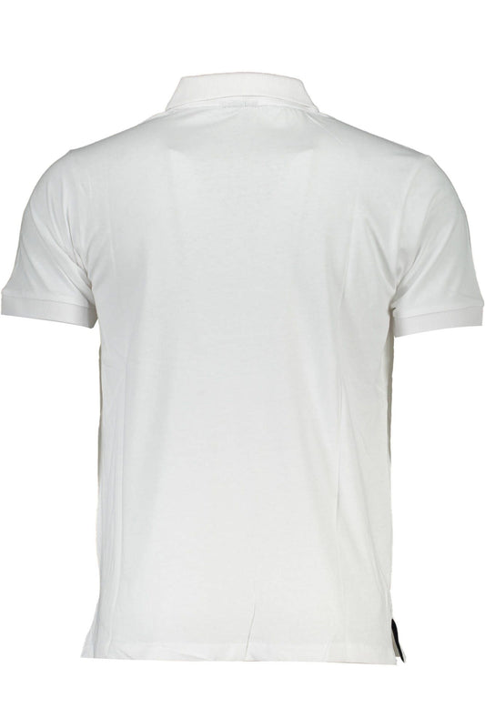 Elegant White Polo Shirt with Embroidery