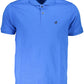 Elegant Short-Sleeve Blue Polo for Men