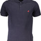 Elegant Short-Sleeved Blue Polo Shirt